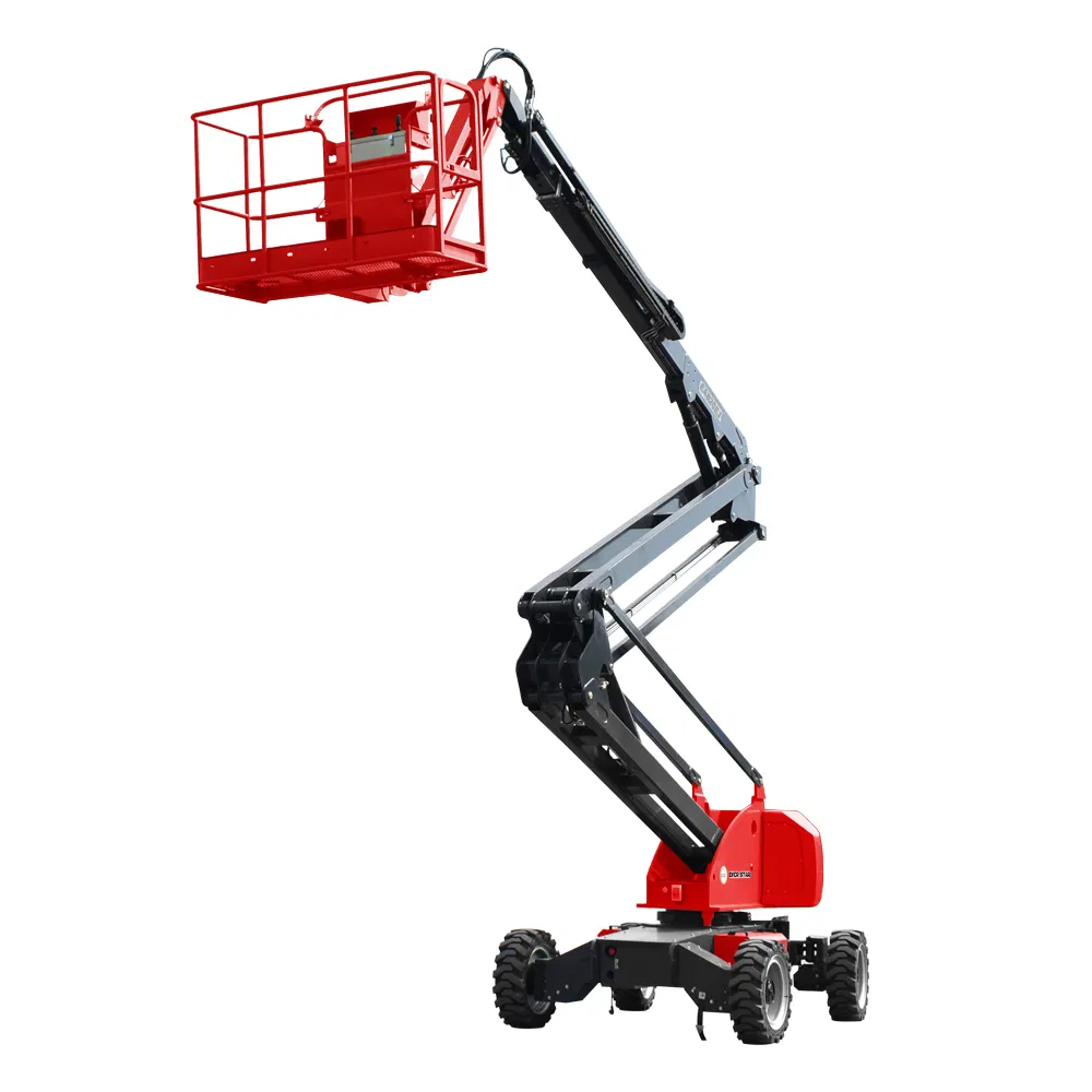 Durable Steel Frame Customizable Cherry Picker Warehouse Platform Articulated Electric Boom Lift