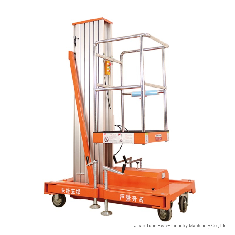 4m 6m 8m 10m One Mast Man Lift Price Single Mast Personnel Platform Lift