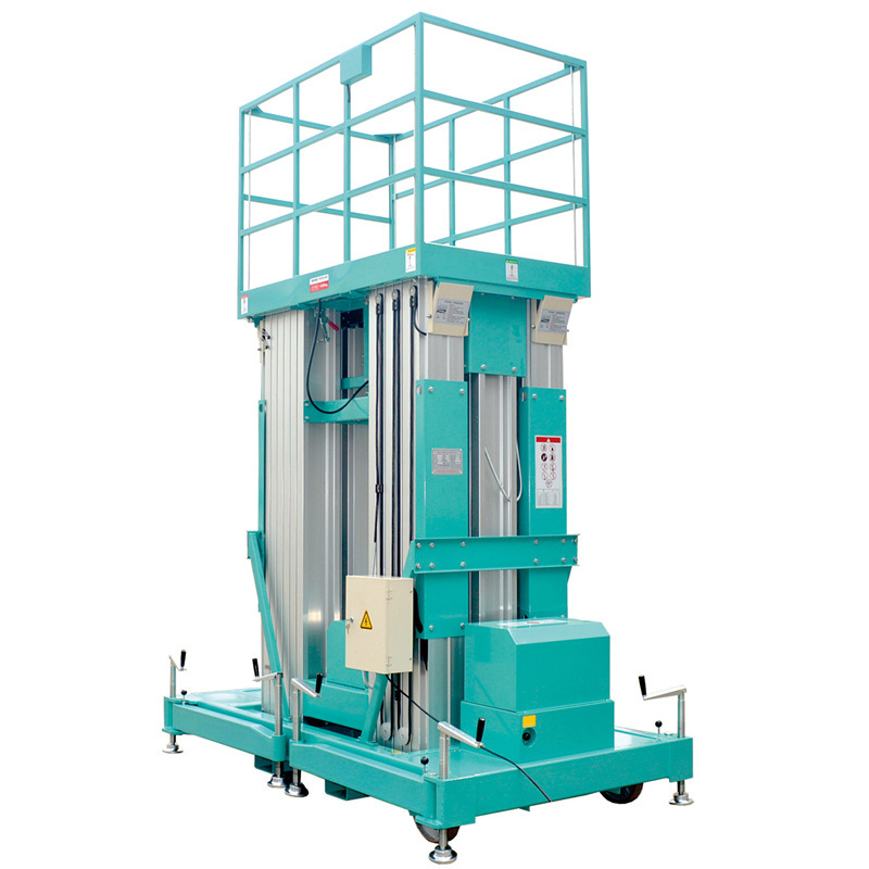 10m Platform Height Triple Masts Mobile Aluminum Aerial Work Platform