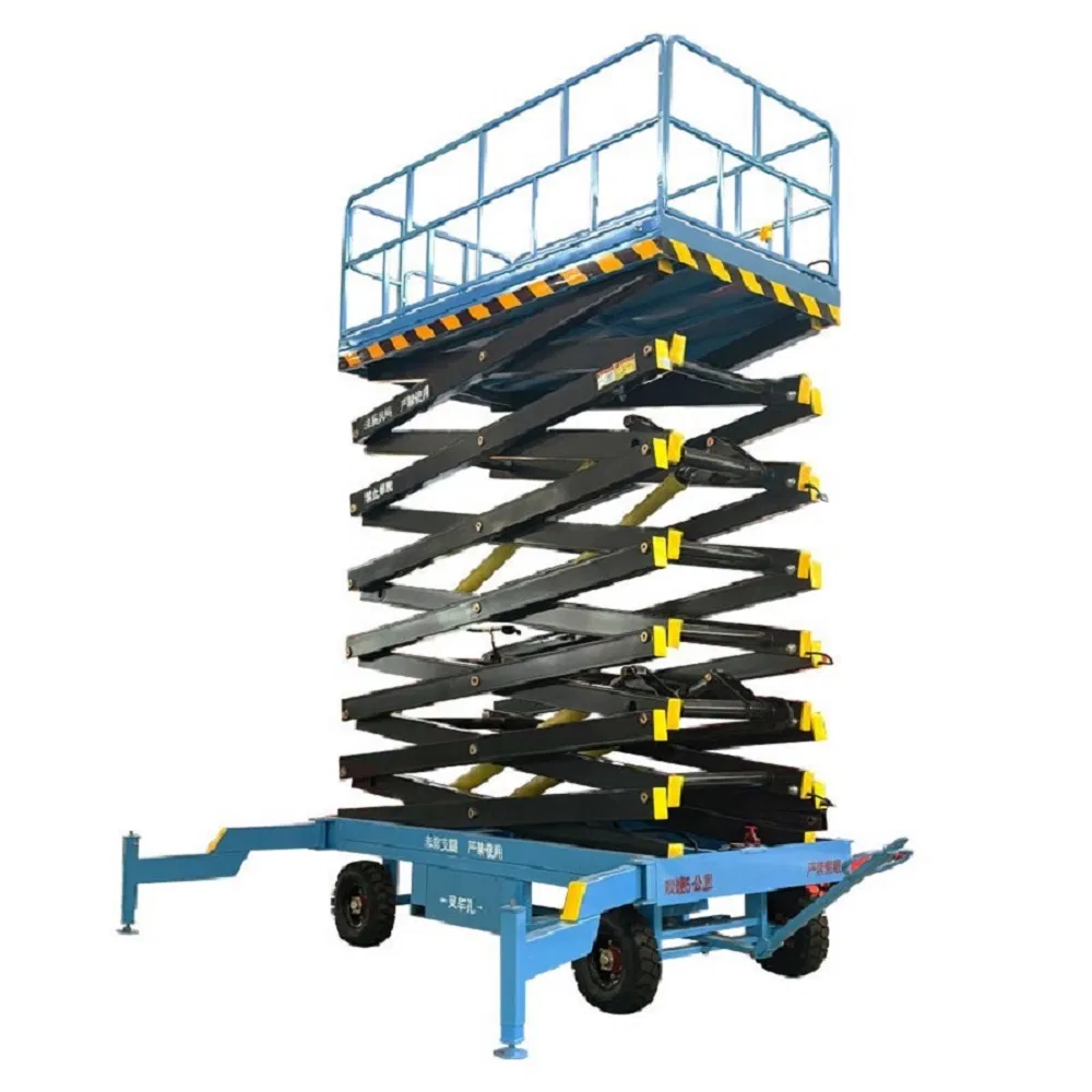 Electric Personnel Lift with Non-Marring Platform for Sensitive Floors