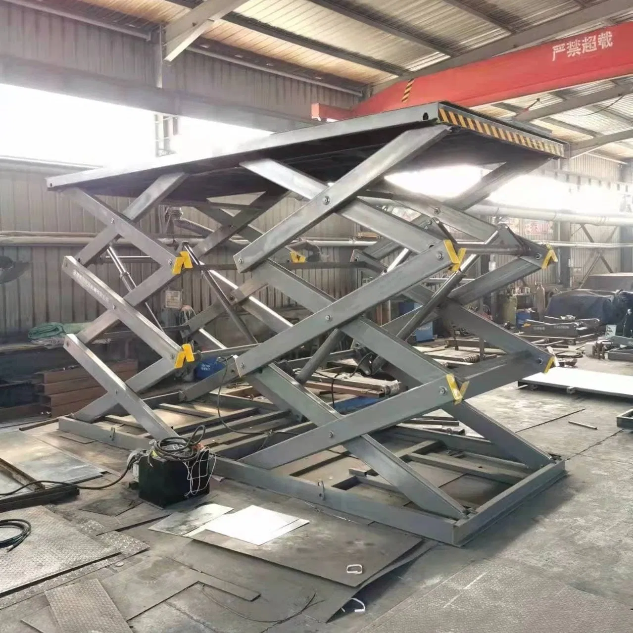 Custom-Built Scissor Lift Platform for Material Handling