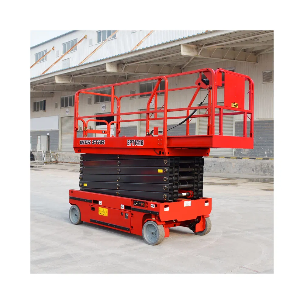 Electric Fruit Picking Vehicle Crawler Scissor Lift Table Platform
