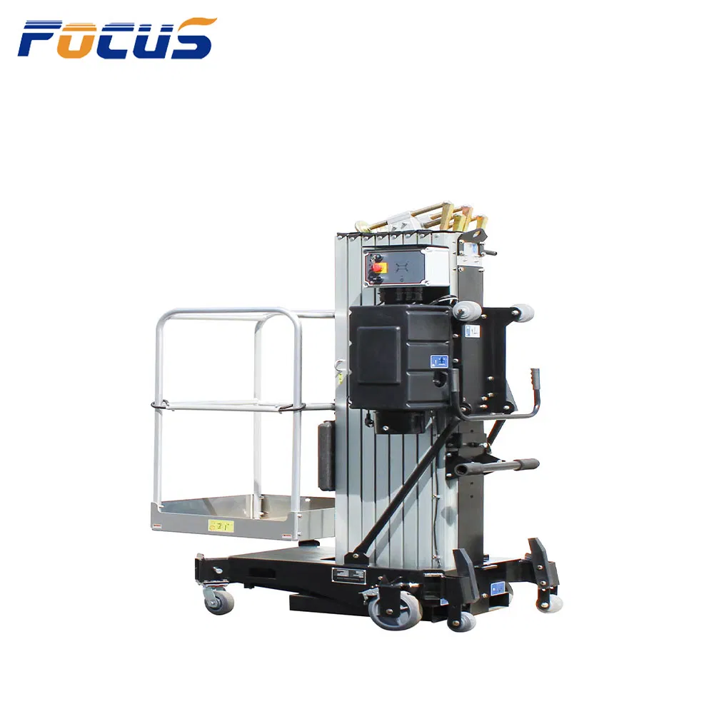 Aluminum Alloy Self-Propelled Vertical Lift Telescopic Mast for Factory Use