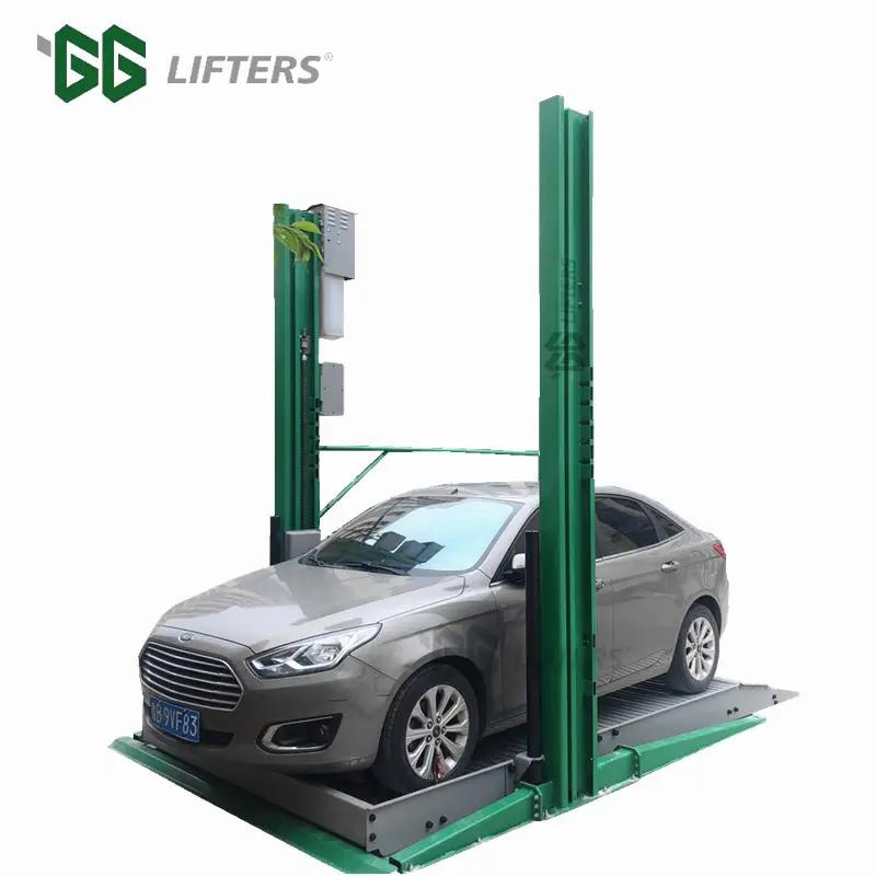 2 post auto parking car lift parking double deck platform auto car equipment garage auto lift hydraulic parking system