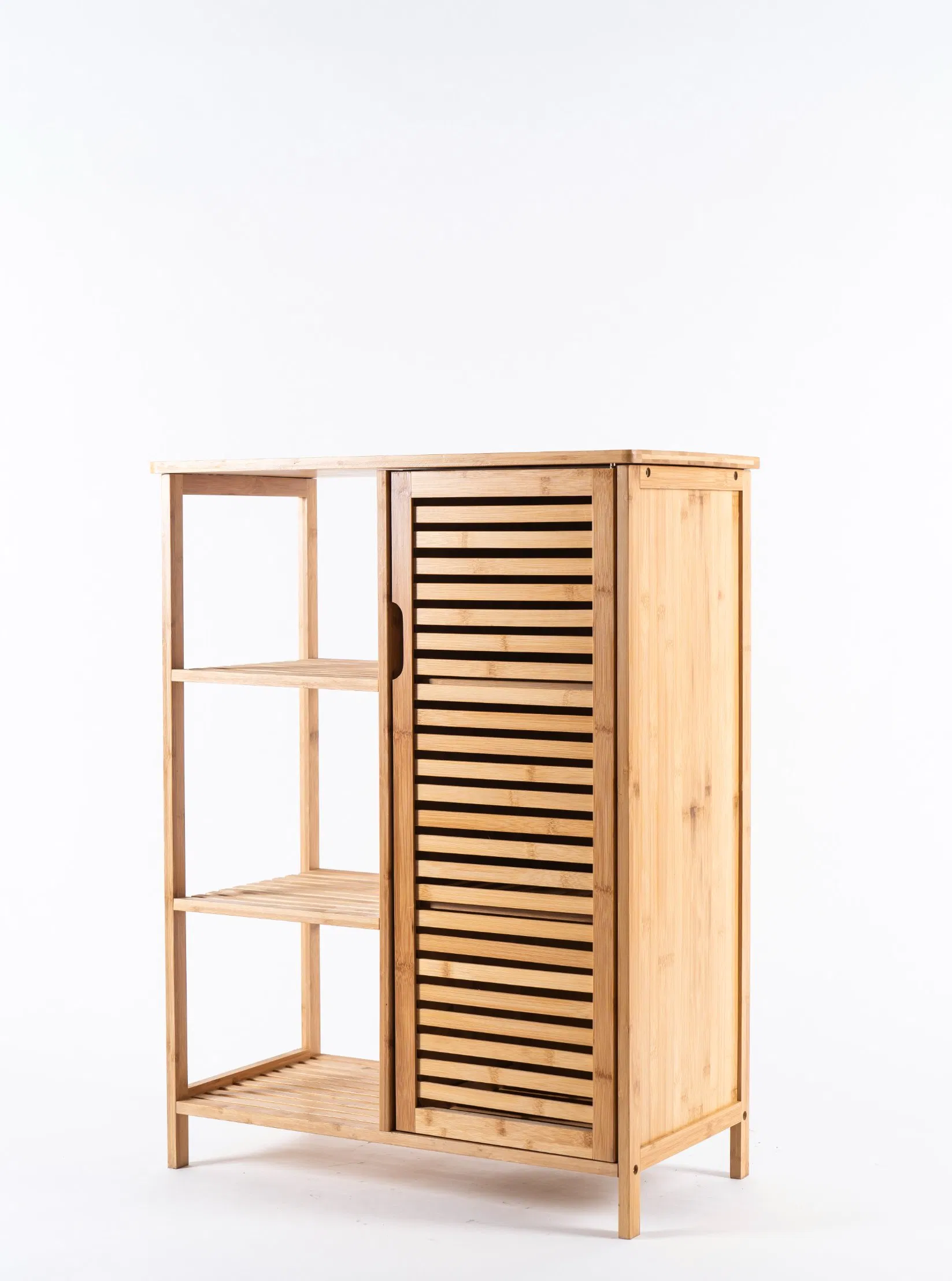 Bamboo Bathroom Storage Cabinet 3 Tier Shelves Furniture Kitchen Rack