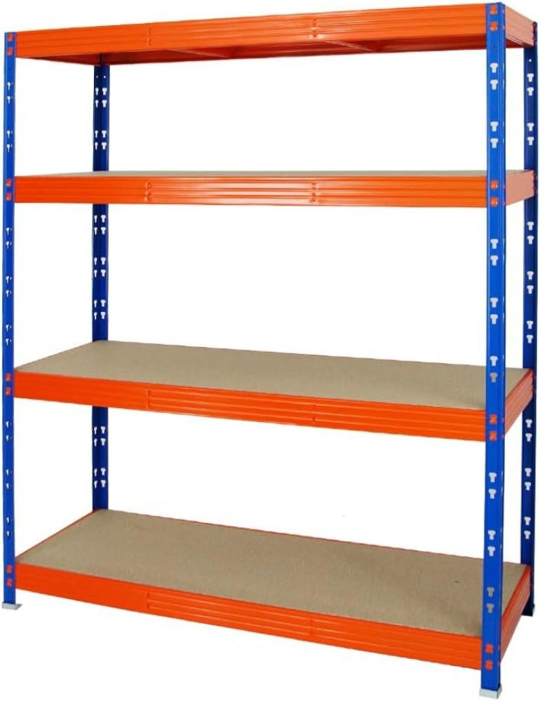 Heavy Duty Powder-Coated 4-Tier Storage Shelving Unit for Home and Garage