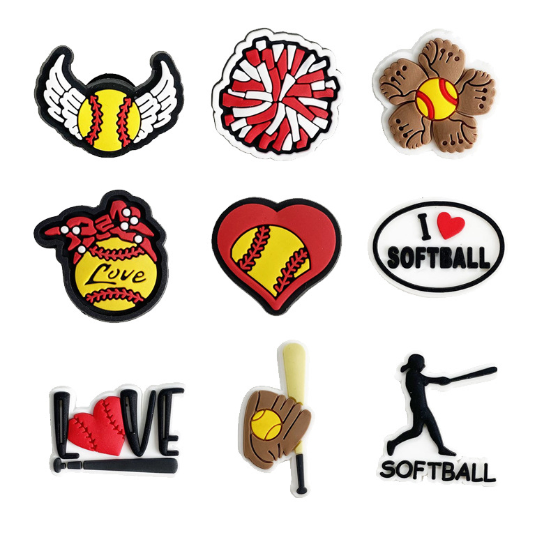 Small PVC Softball Decorative Case for Phone Accessories