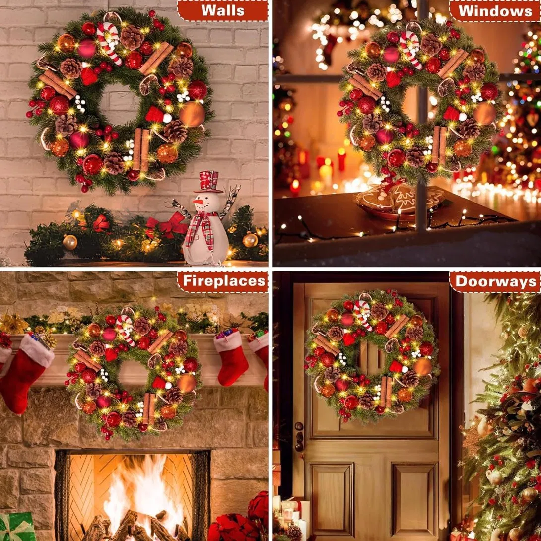 Artificial Christmas Pine Cone Wreath