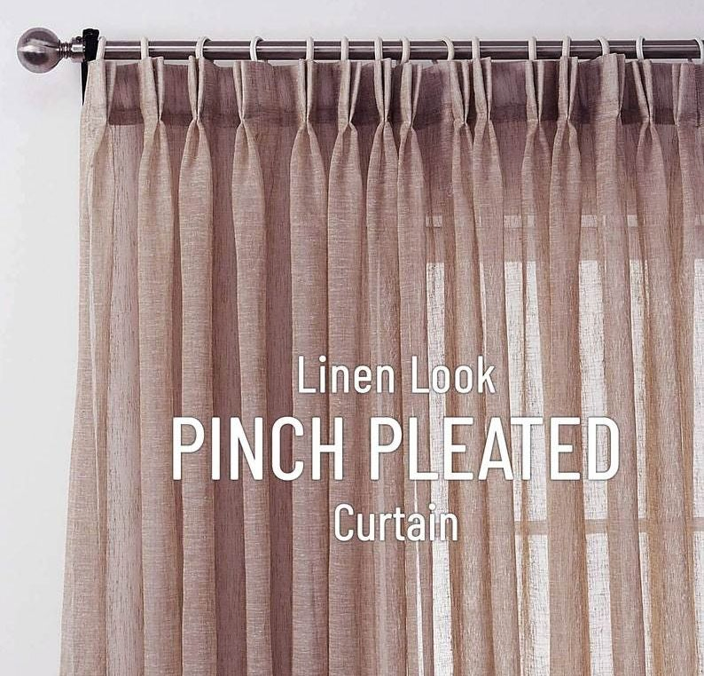 Pinch Pleat Heading Three Triple Layer Thermal Insulated Blackout Window Curtains Drapes