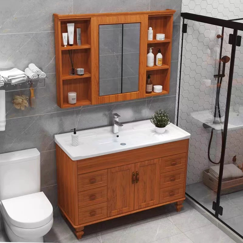 Wholesale Modern Hotel Wall Bathroom Cabinet Wooden Home Furniture Bathroom Vanity