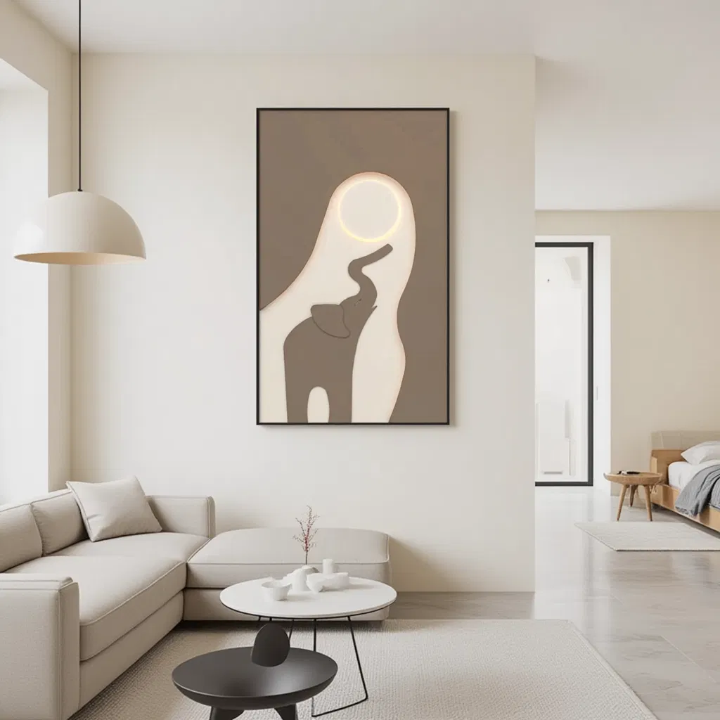 Contemporary Abstract 3D Painting: Unique Wall Art Decor for Stylish Home Decor: