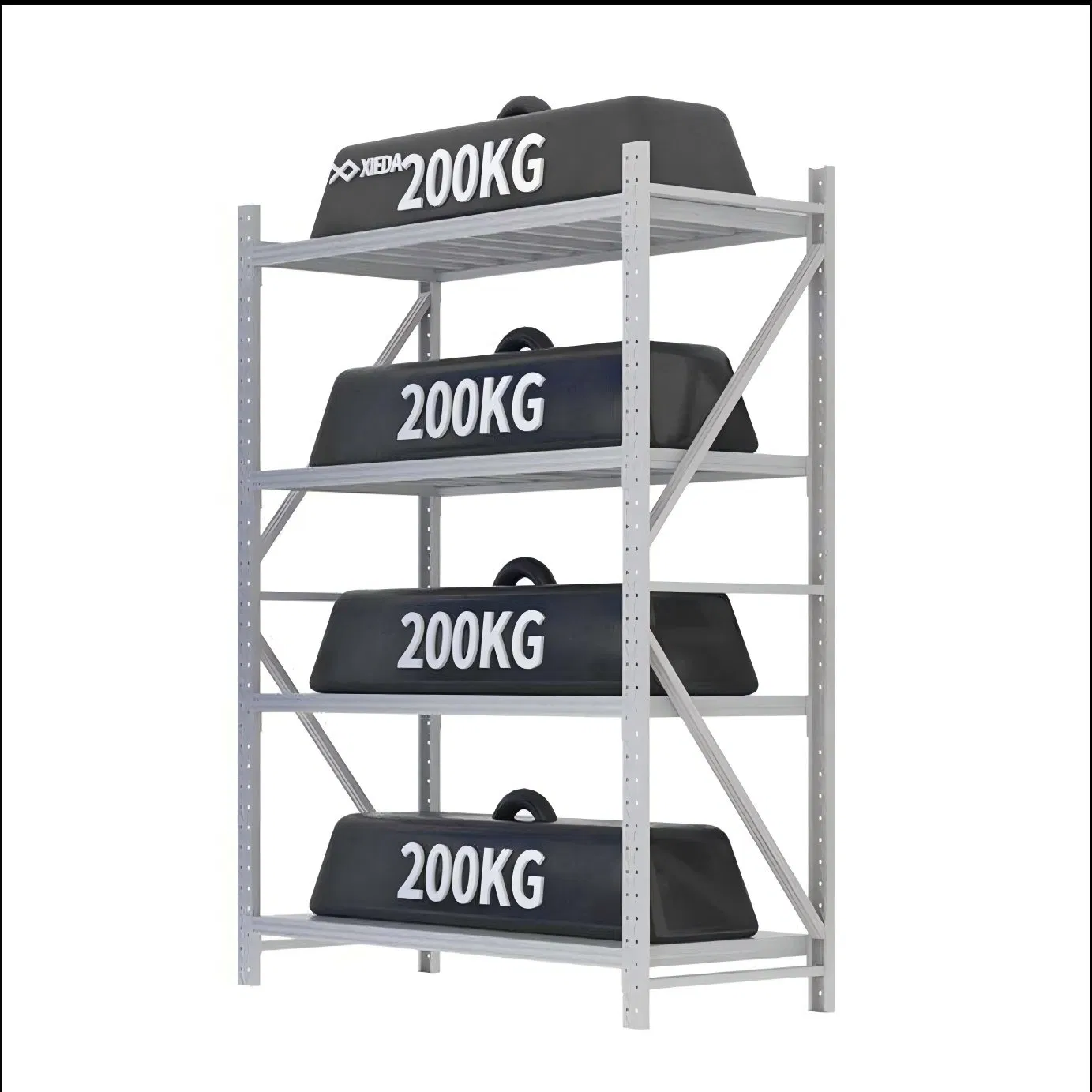 Heavy-Duty 5-Tier Metal Shelving Unit for Efficient Storage