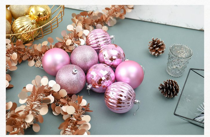 6cm Christmas Balls Red Shatterproof Christmas Tree Ball Ornaments Decorations for Xmas Trees Wedding Party Home Decor