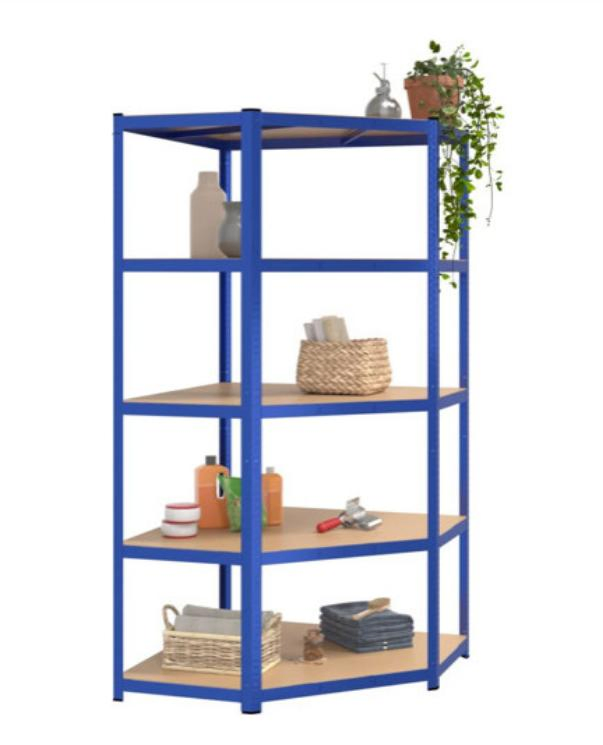 Adjustable Industrial Corner Shelving Unit for Workshop