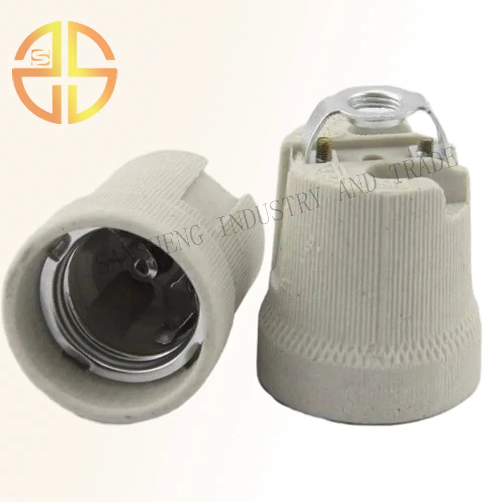 Ceramic E27 Lamp Socket Lamp Holder for Lighting Fixtures