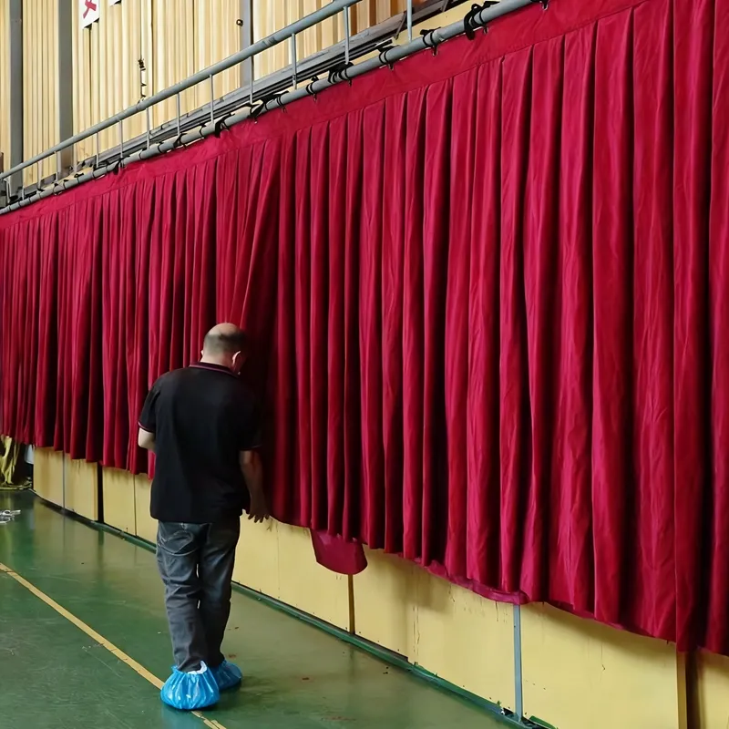 Stage Blackout Velvet Curtain View 1