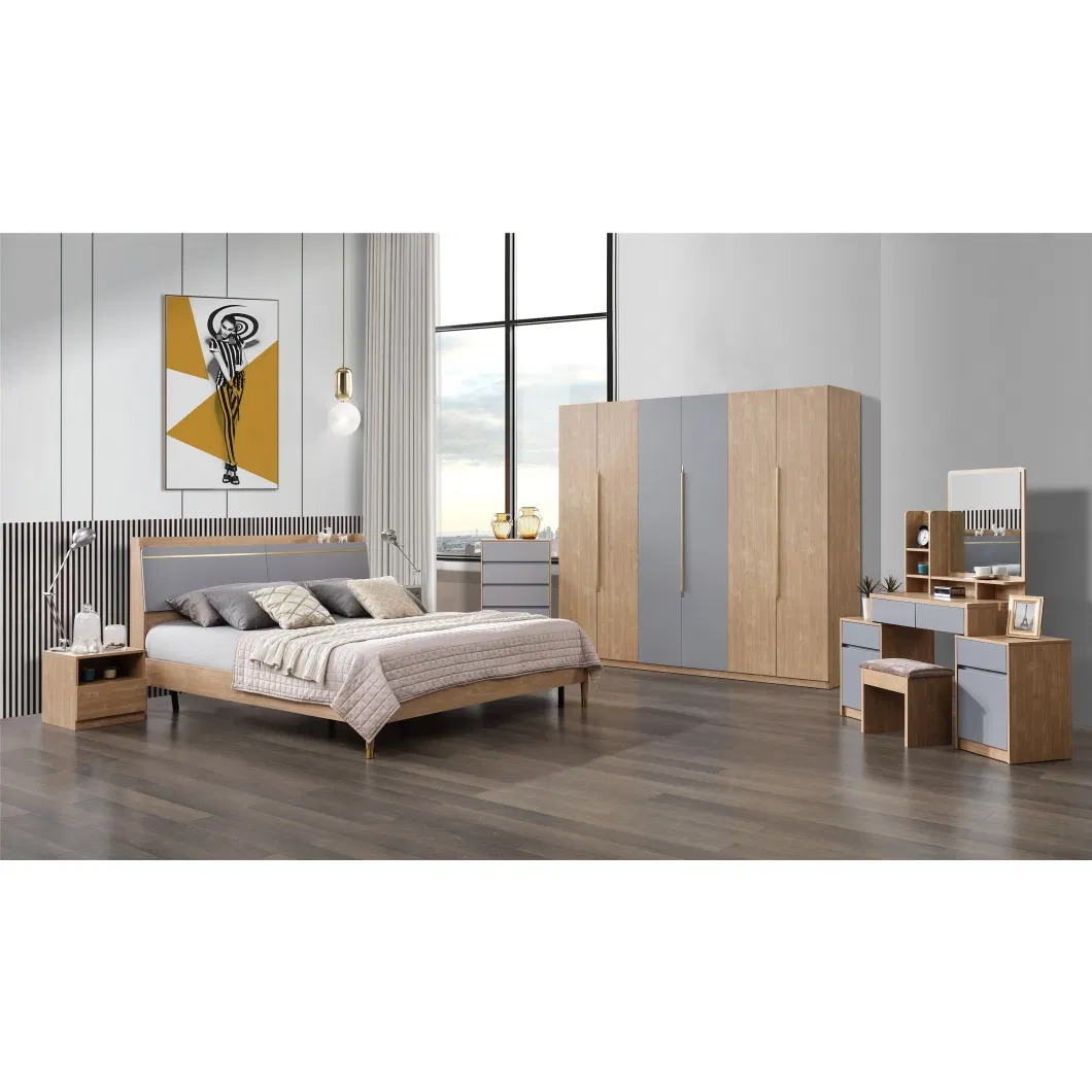 Middle East Hot Sale Walnut Series Full House Customization Project Home Bedroom Furniture Set