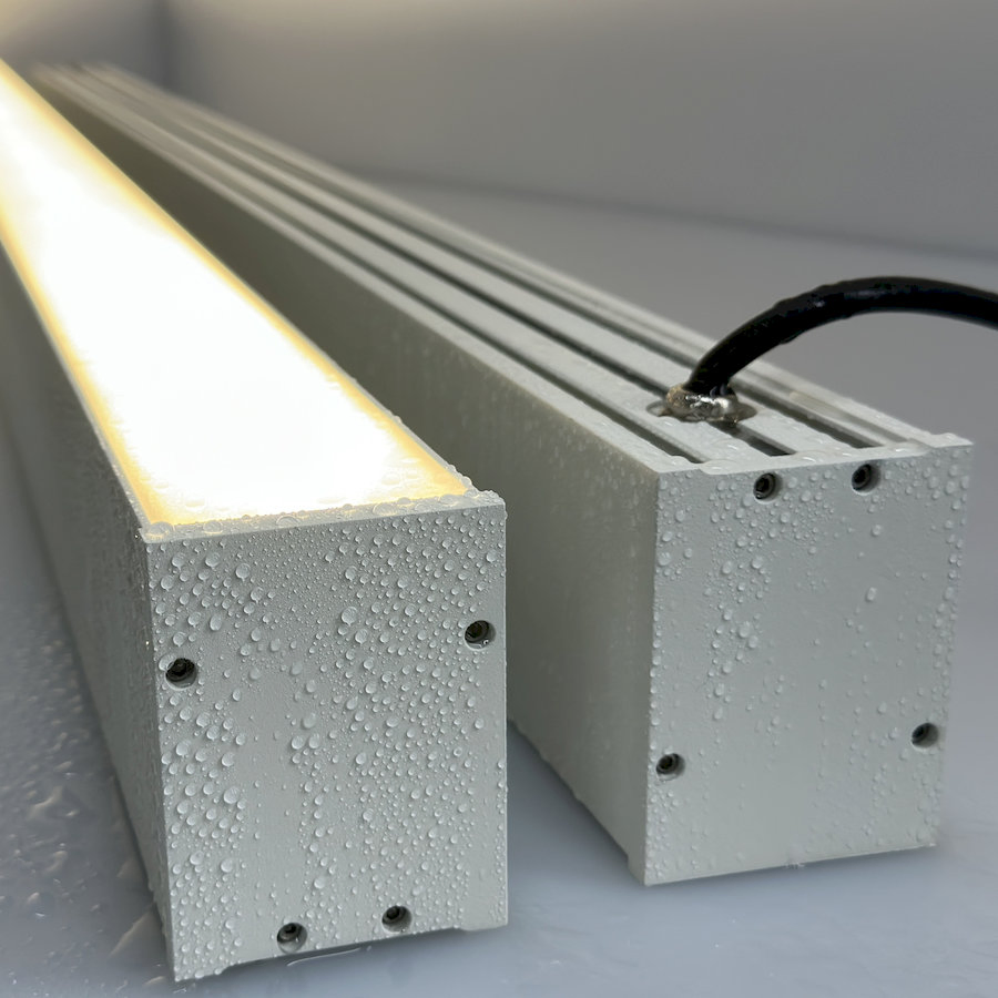 Waterproof LED Linear Lighting Fixture with IP65 Rating for Wet Locations