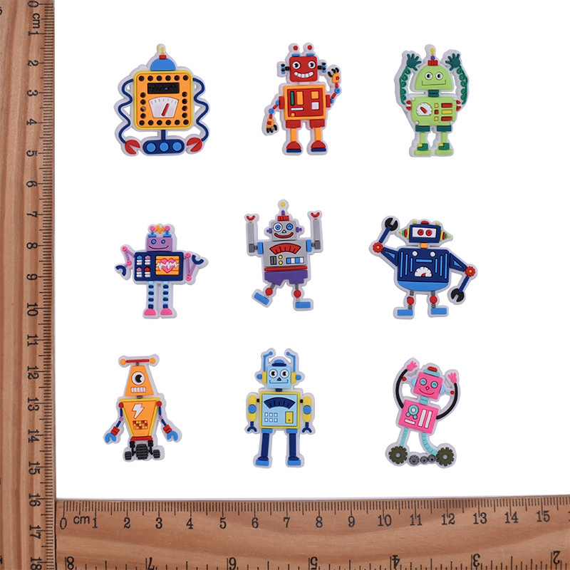 Strange Robot PVC Soft Rubber Shoes with Decorative Buckles, Hole Shoes, Shoe Flowers, Shoe Buckles, DIY Shoe Accessories Available in Stock on Amazon.