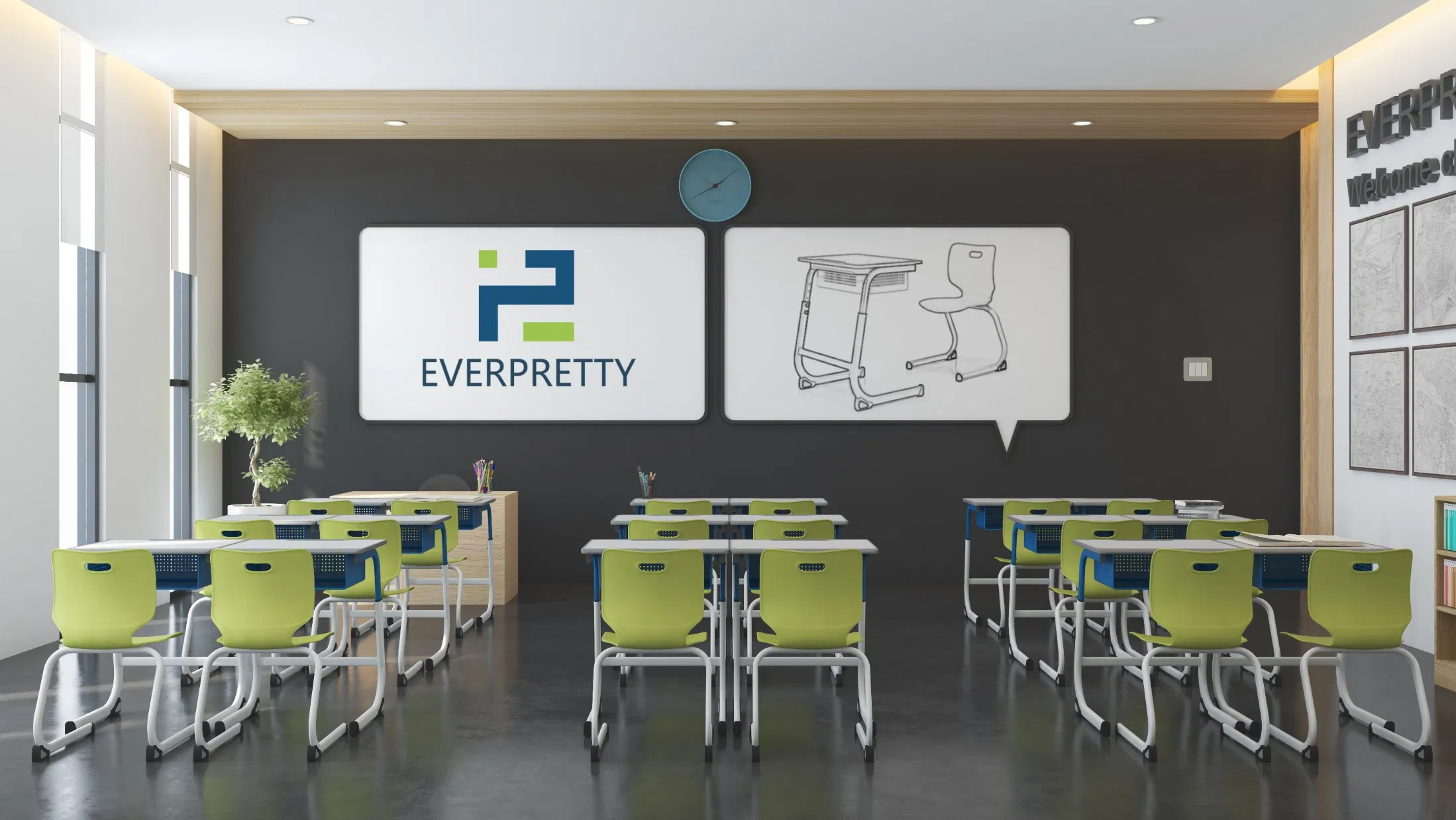 Education K1-K12 School Classroom Library Learning Dormitory Dorm Lab Office Canteen Restaurant Kindergarten Kid Wooden Metal Commercial Furniture Manufacturer