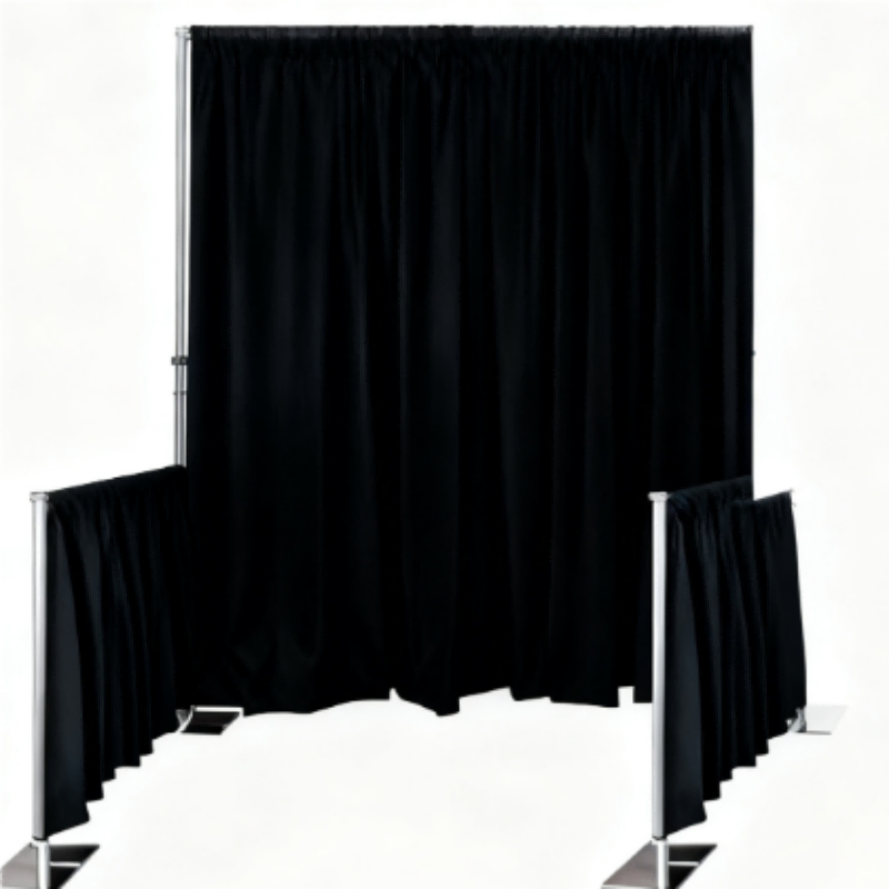 OEM Booths &amp; Exhibitions Custom Stage Pipe and Drape System Fixed Backdrop Curtain/Drape