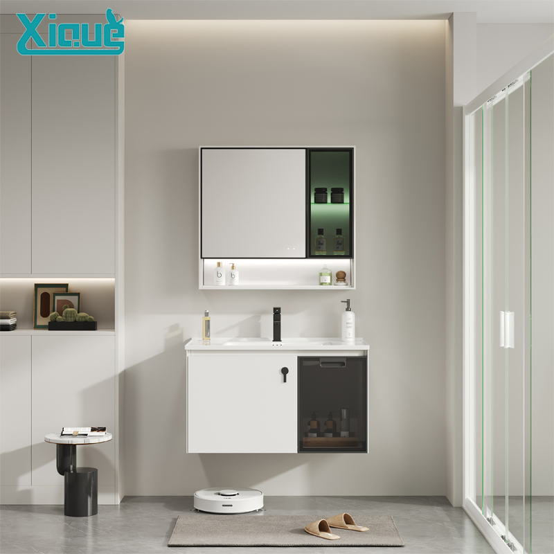 Factory Directly Sell Modern Corner Classical Bathroom Cabinet Furniture with Mirror Cabinet