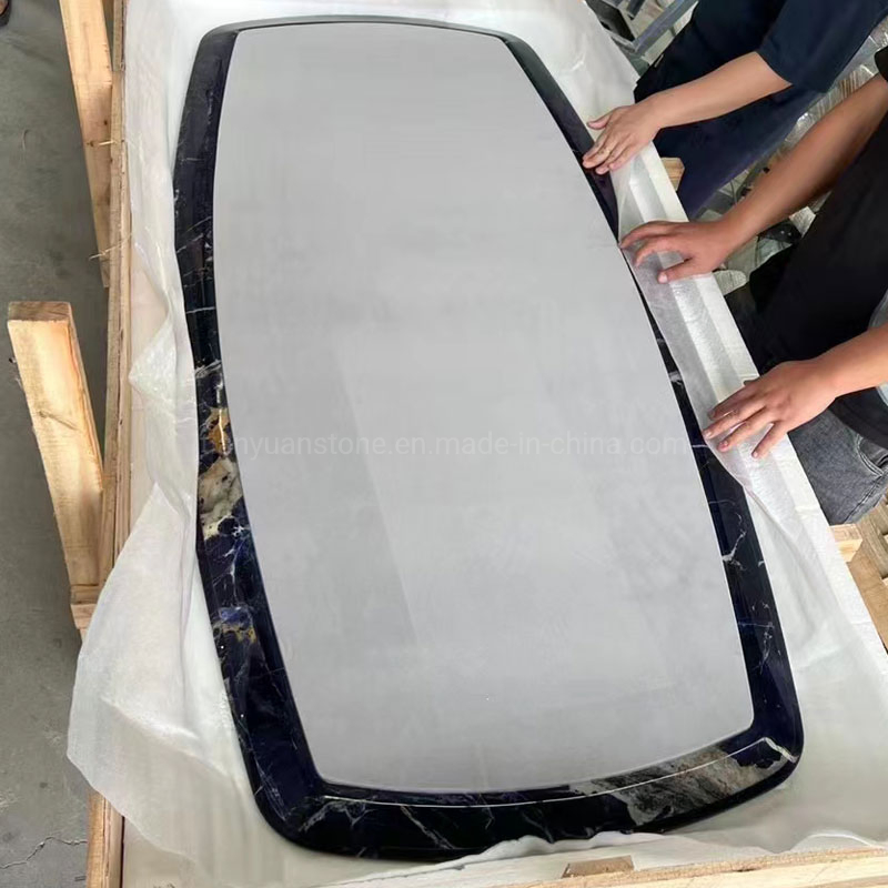 European Style Rectangular Dining Table Chairs Set Marble Dining Room Furniture