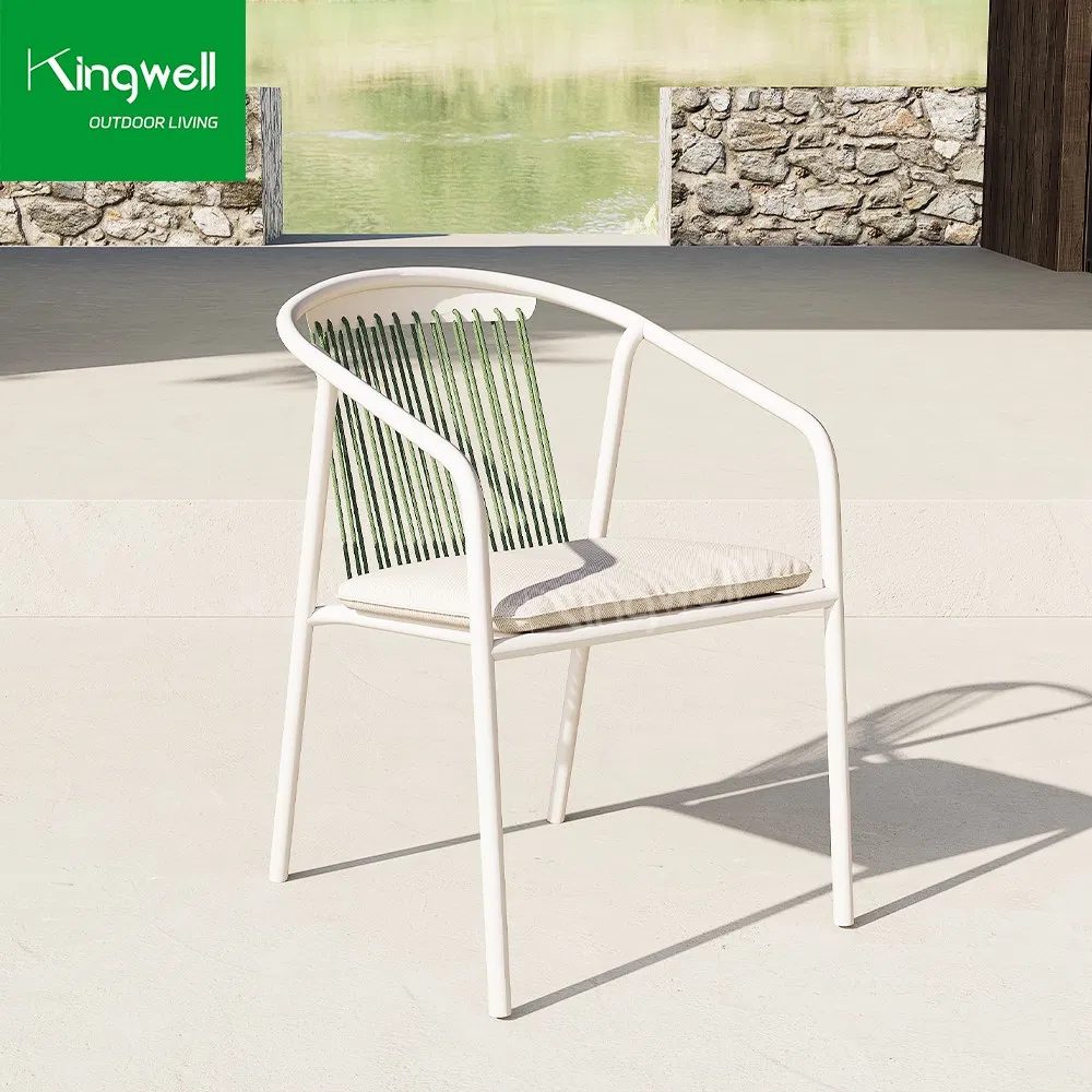 Commercial Patio Furniture Set Outdoor Aluminum Dining Table with 6 Chairs for Resorts