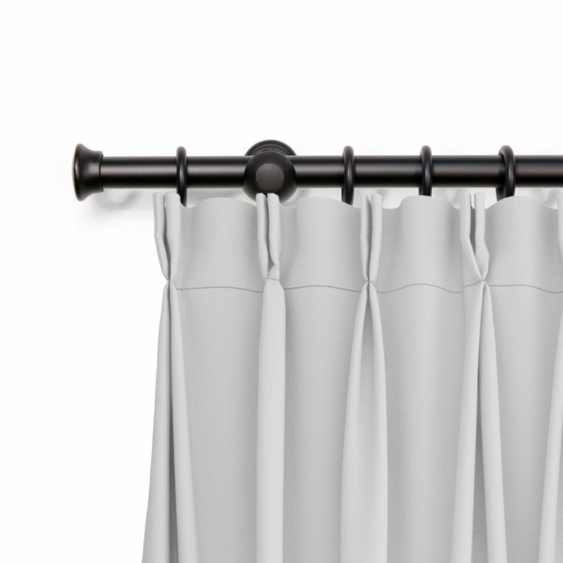 Pinch Pleat Heading Three Triple Layer Thermal Insulated Blackout Window Curtains Drapes