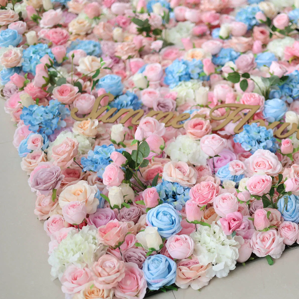 Artificial Flower Wall Background Custom Floral Panel for Wedding Party Background Decoration
