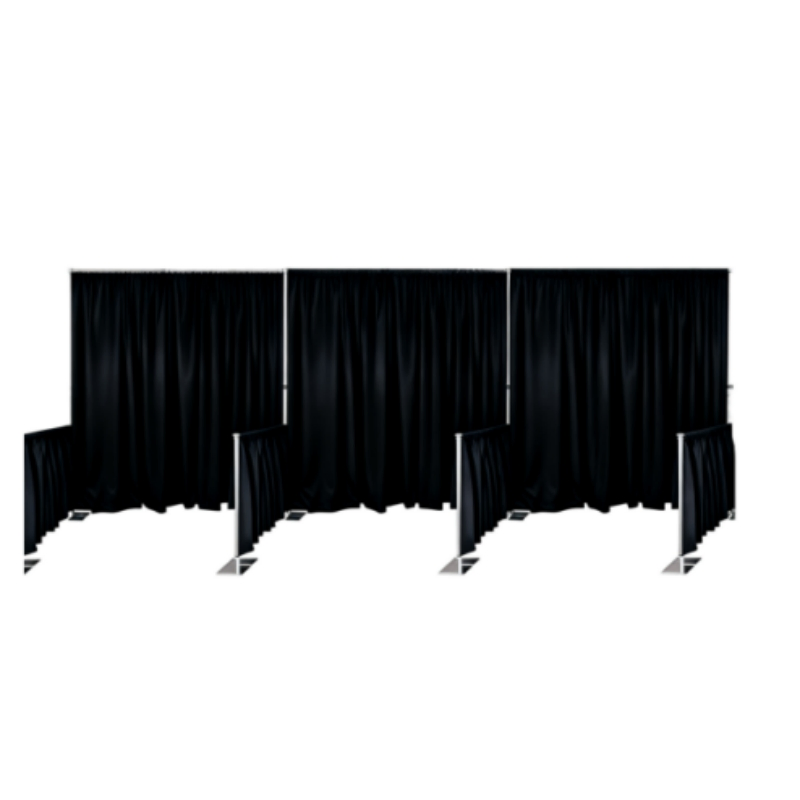 OEM Booths &amp; Exhibitions Custom Stage Pipe and Drape System Fixed Backdrop Curtain/Drape
