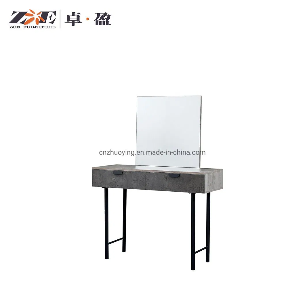 Functional Grey Bed with Nightstands Utility-Driven Home Bedroom Chinese Furniture