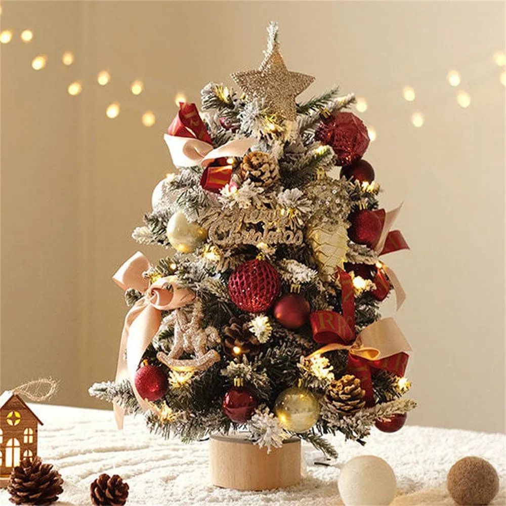 Mini Christmas Tree DIY Sets Ornament Luxury Gifts Home Decor Party Favors