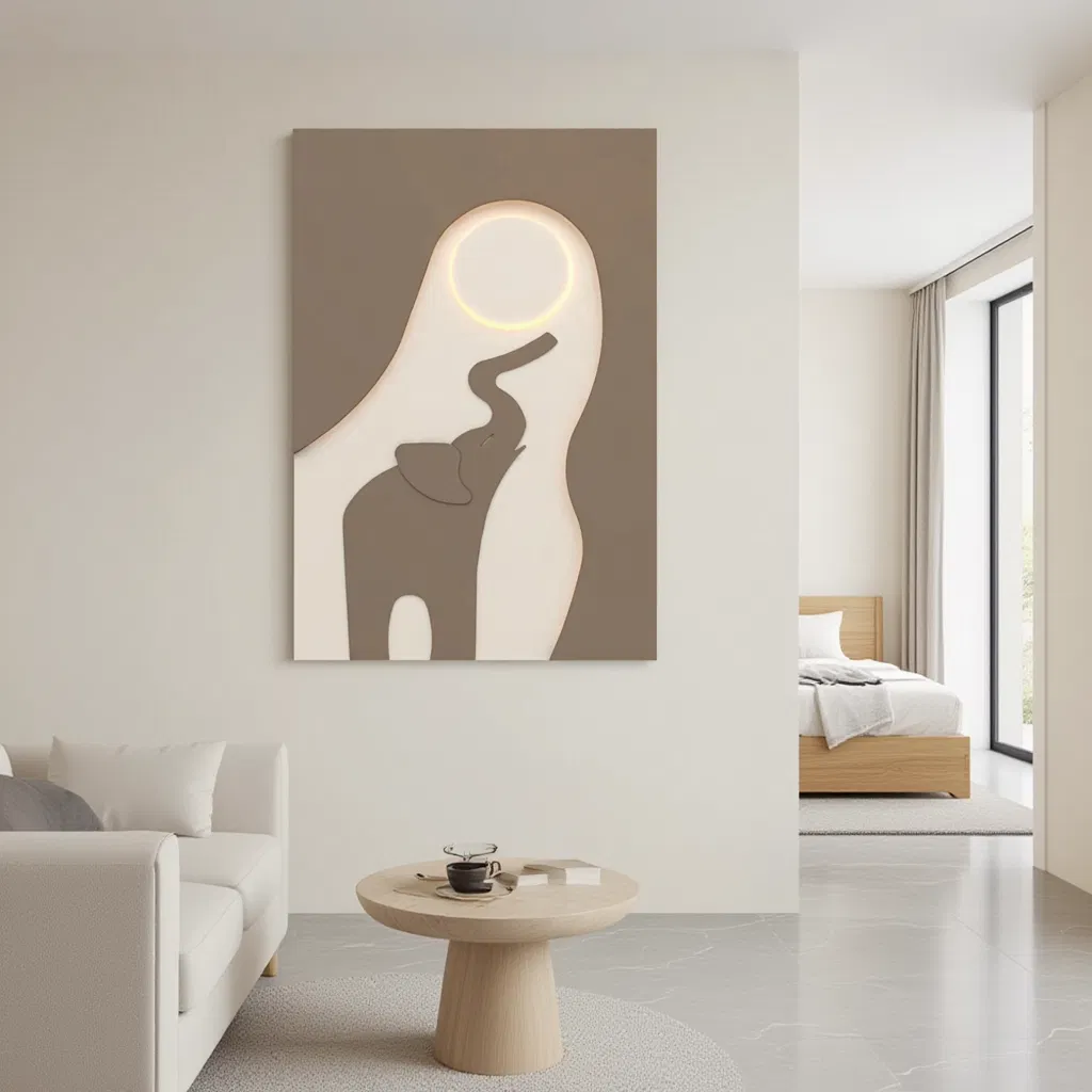 Contemporary Abstract 3D Painting: Unique Wall Art Decor for Stylish Home Decor: