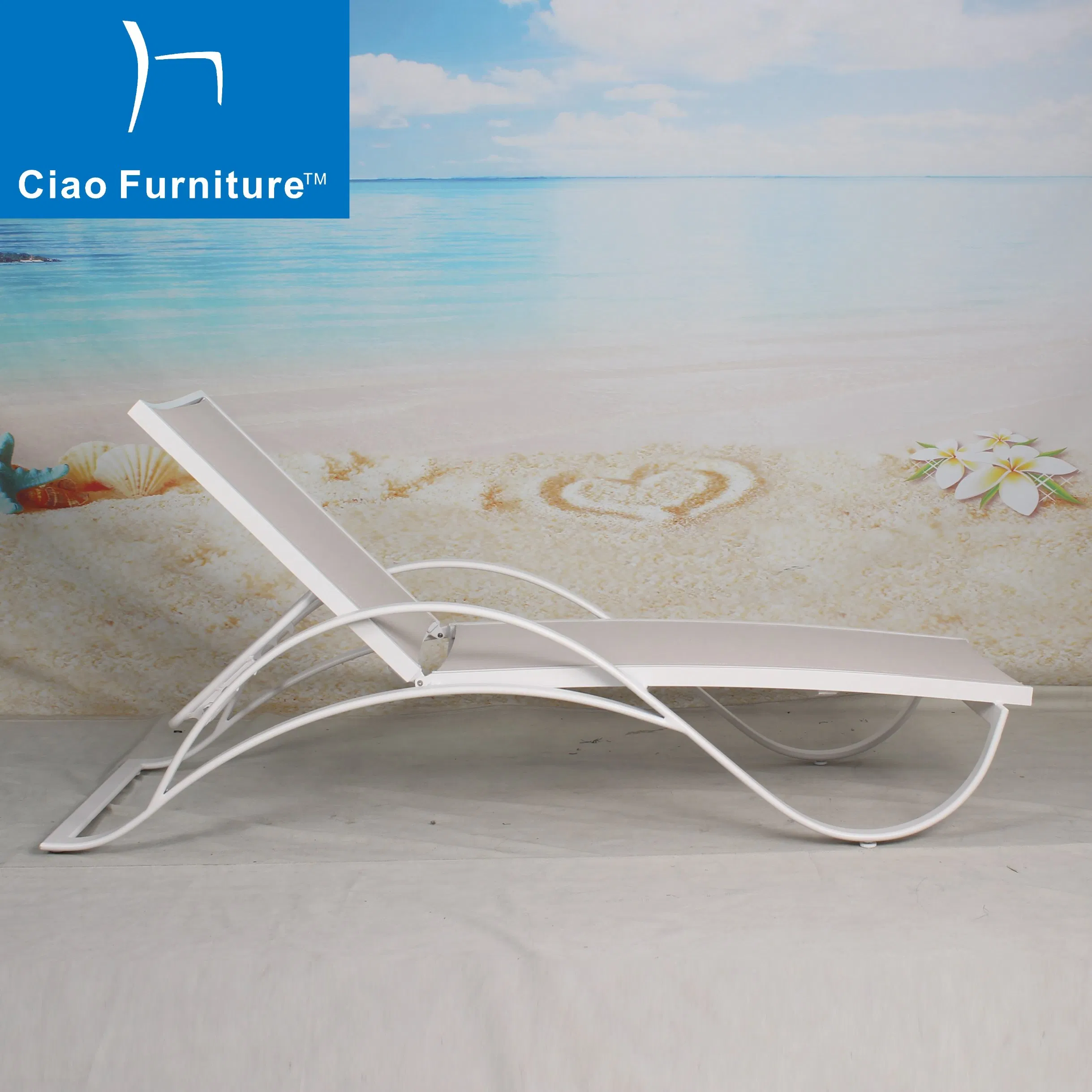 Hot Selling Outdoor Beach Hotel Garden Pool Side Aluminum Sling Sun Lounger Furniture