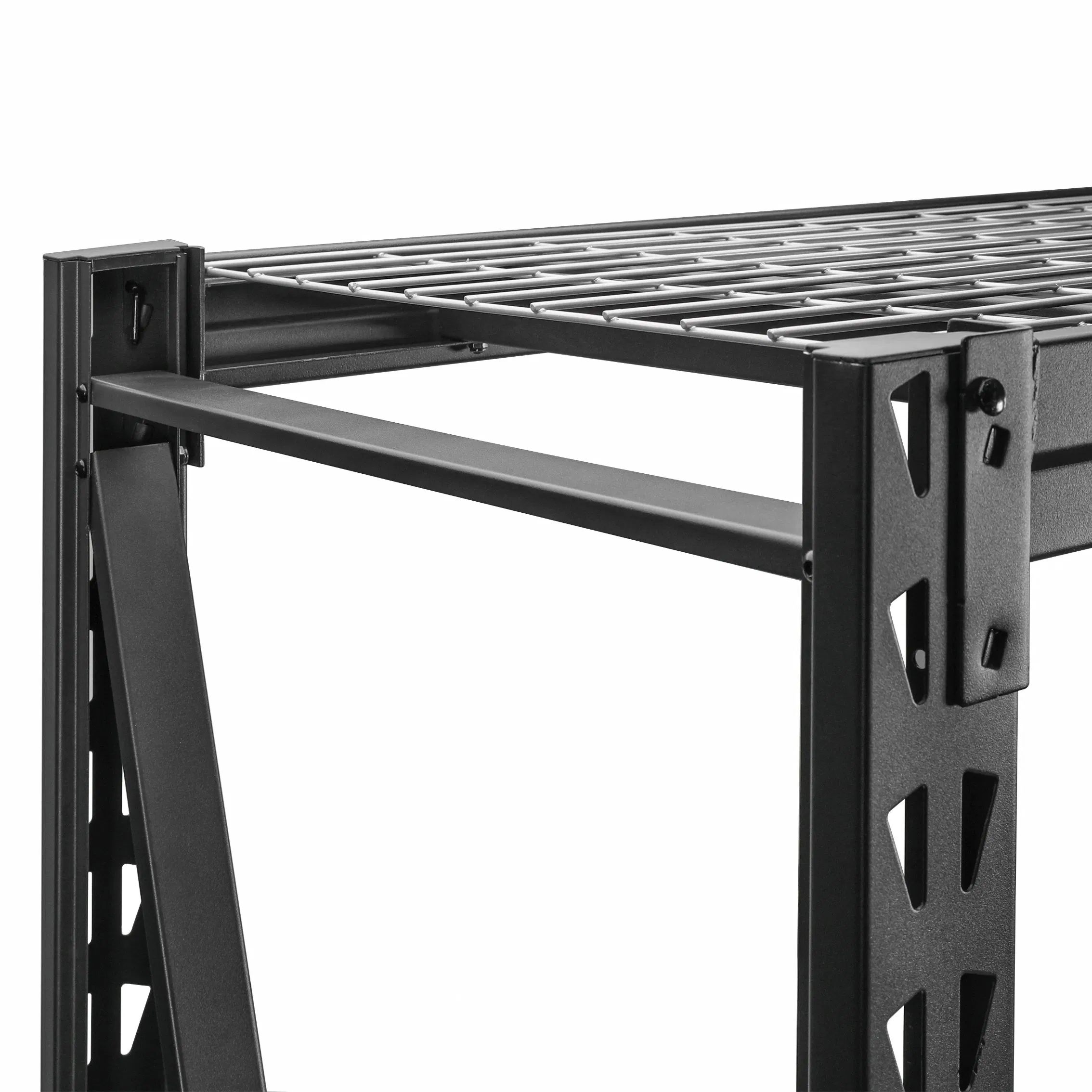 Steel 3-Tier Storage Shelf Unit 72-Inch-H X 77-Inch-W X 24-Inch-D, 6000lb Total Capacity, Black