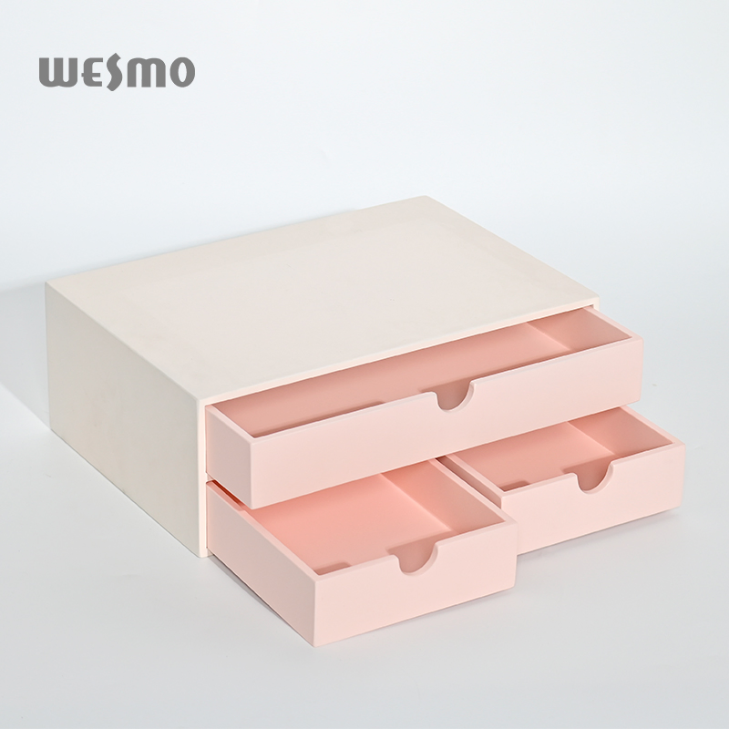 Modern Multifunction Pink Home Storage Box Table Storage Container Organization