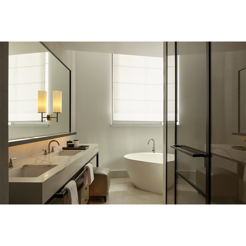 Hotel Furniture One-Stop Service Wall Mounted Vanity Cabinet Mirror Wash Basin Bathroom Furniture