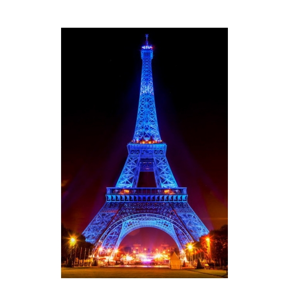 LED Canvas Wall Art Eiffel Tower at Night LED Framed Home Decor