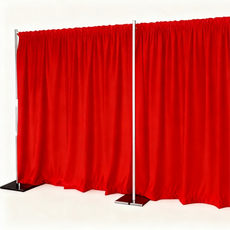 OEM Booths &amp; Exhibitions Custom Stage Pipe and Drape System Fixed Backdrop Curtain/Drape
