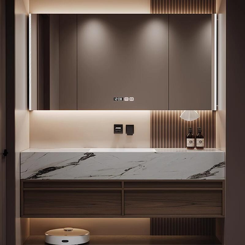 Storage Wardrobe Bathroom Vanity Hotel or Apartment Cabinet Aluminium Wooden Furniture