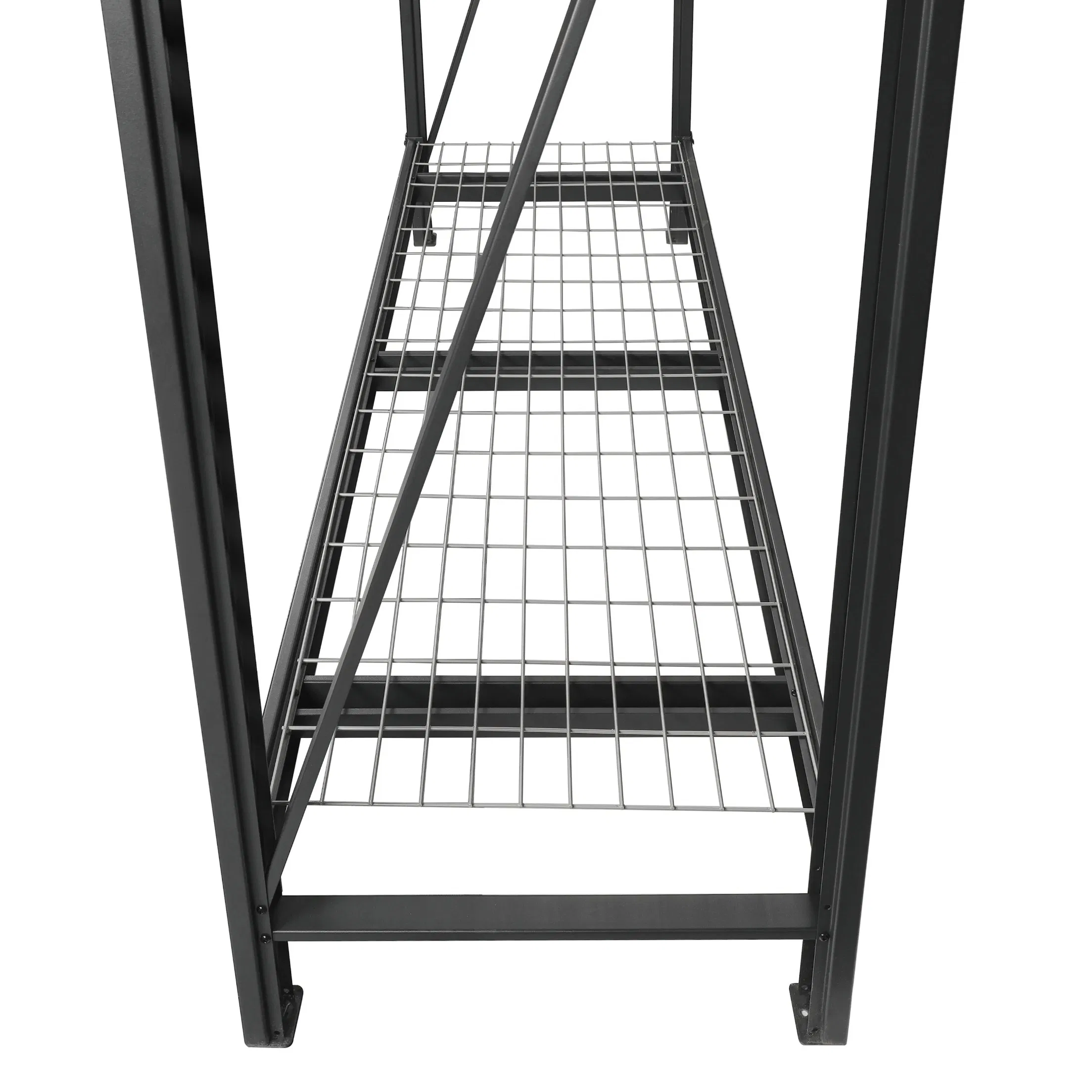 Steel 3-Tier Storage Shelf Unit 72-Inch-H X 77-Inch-W X 24-Inch-D, 6000lb Total Capacity, Black