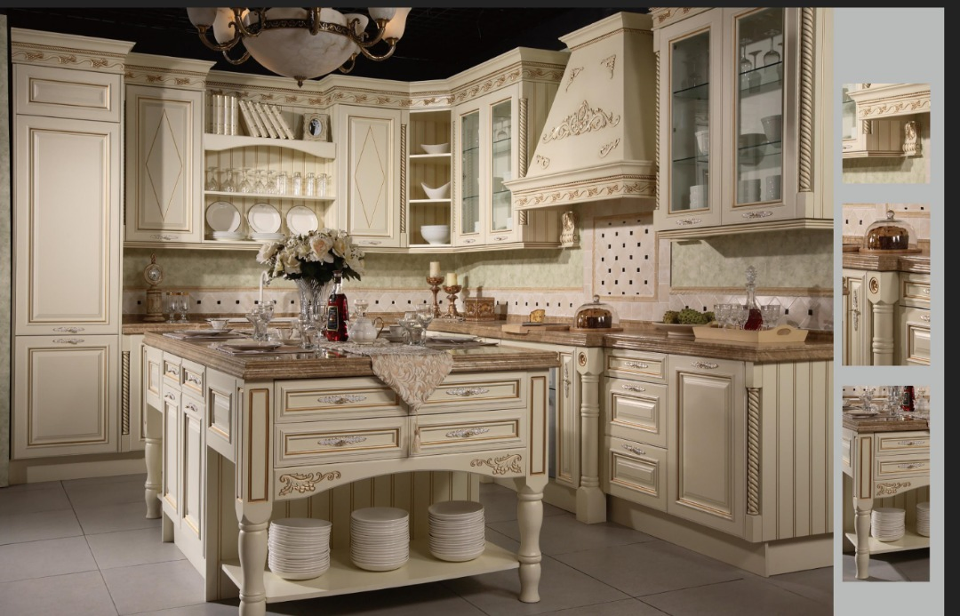 High End Quality Classical Solid Wood Modern Kitchen Cabinet Kitchen Furniture