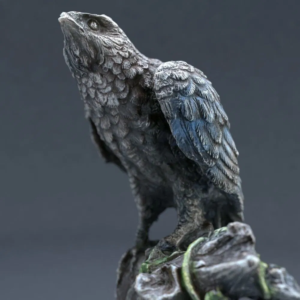 Outdoor Bird Ravens Rest Figurine 3