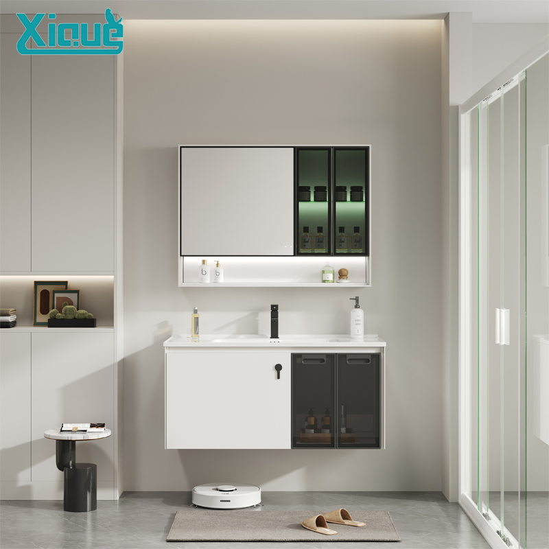 Factory Directly Sell Modern Corner Classical Bathroom Cabinet Furniture with Mirror Cabinet