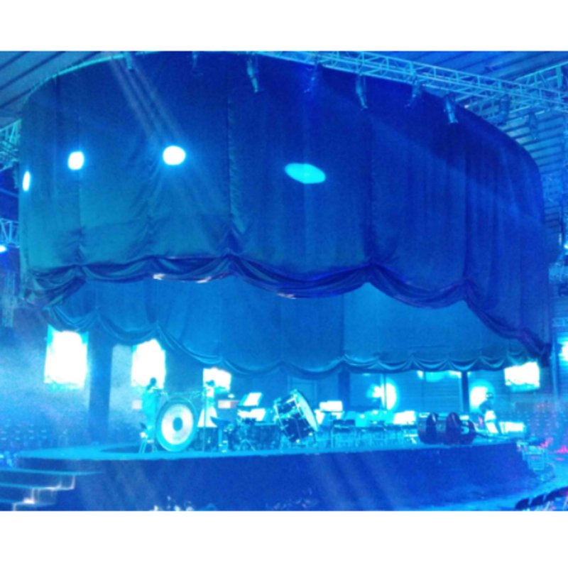 Factory Direct Supplier Flame Retardant Stage Round Circular Lifting Elevating Curtain / Drape