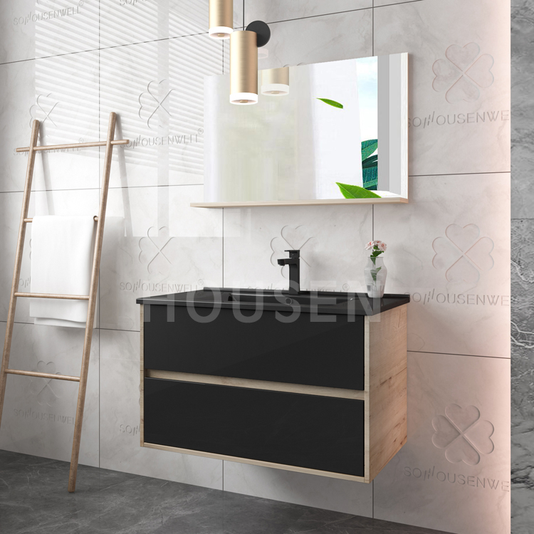 Family Economy MDF Style Wood Grain Paint Interspersed Wall Hanging Bathroom Furniture