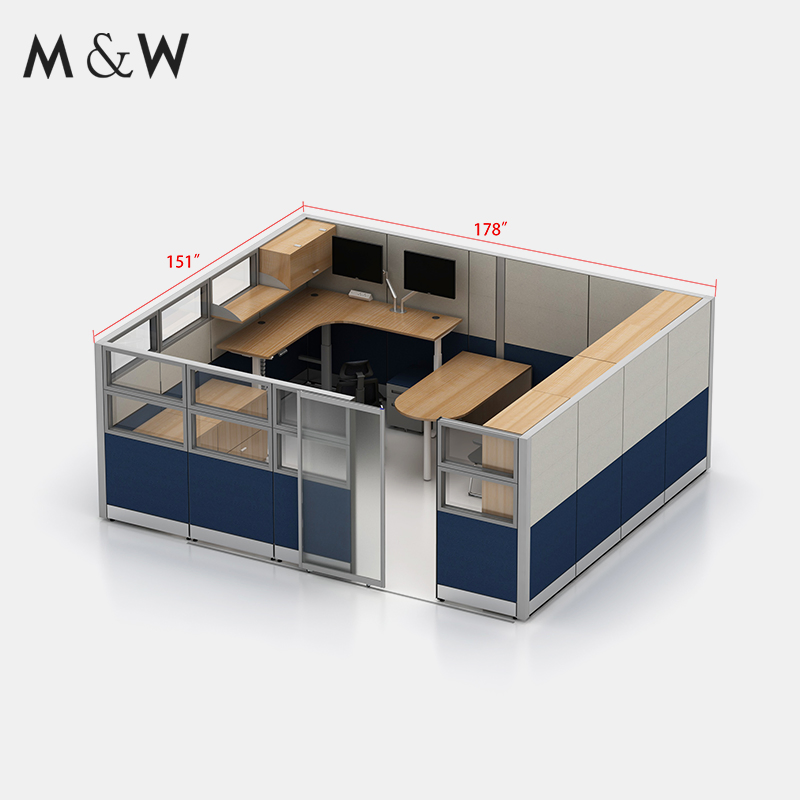 M&W America Bank Project Divider Partition Cubicle Custom Furniture Workstation Commercial Office Furniture