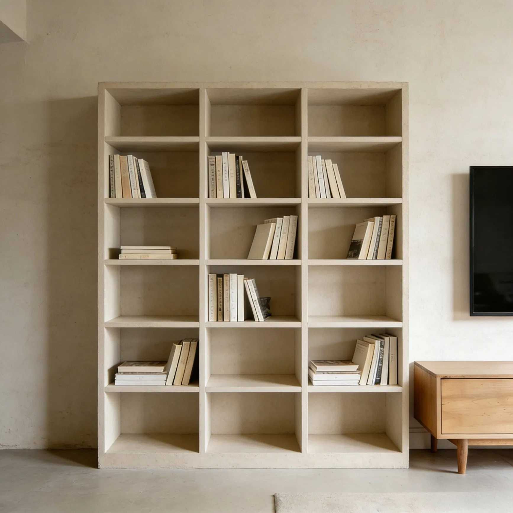 Sliding Door Anbangni Flat Pack / Assembled (Export Standard) Open Shelf Shelving Unit with Doors