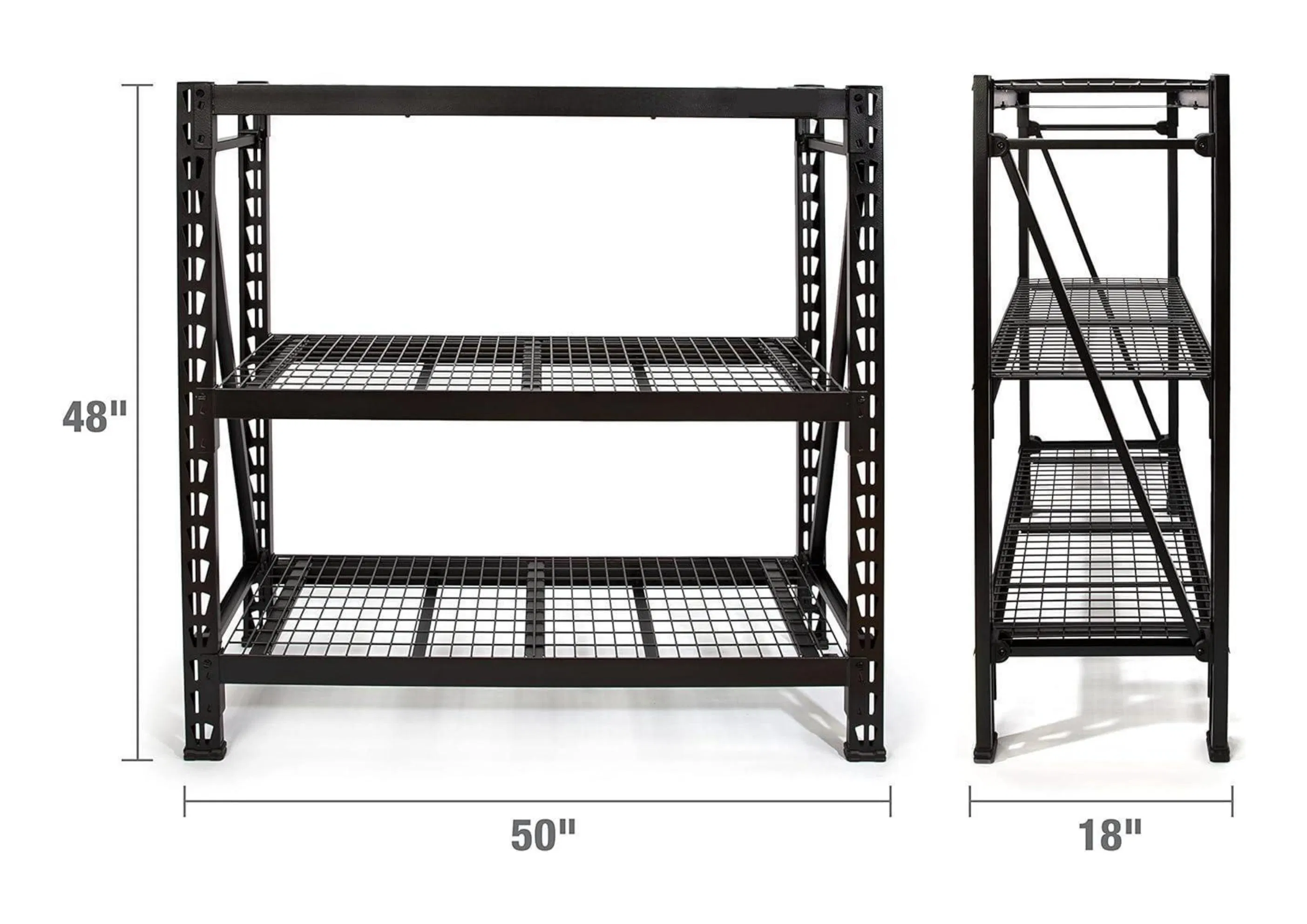 Adjustable Heavy Duty Storage 4-Tier Metal Wire Shelving Unit